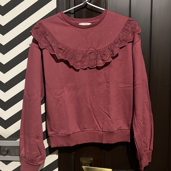 Fleeced Full Sleeves Sweat shirt - Cherry Colour - Picture 9 of 10